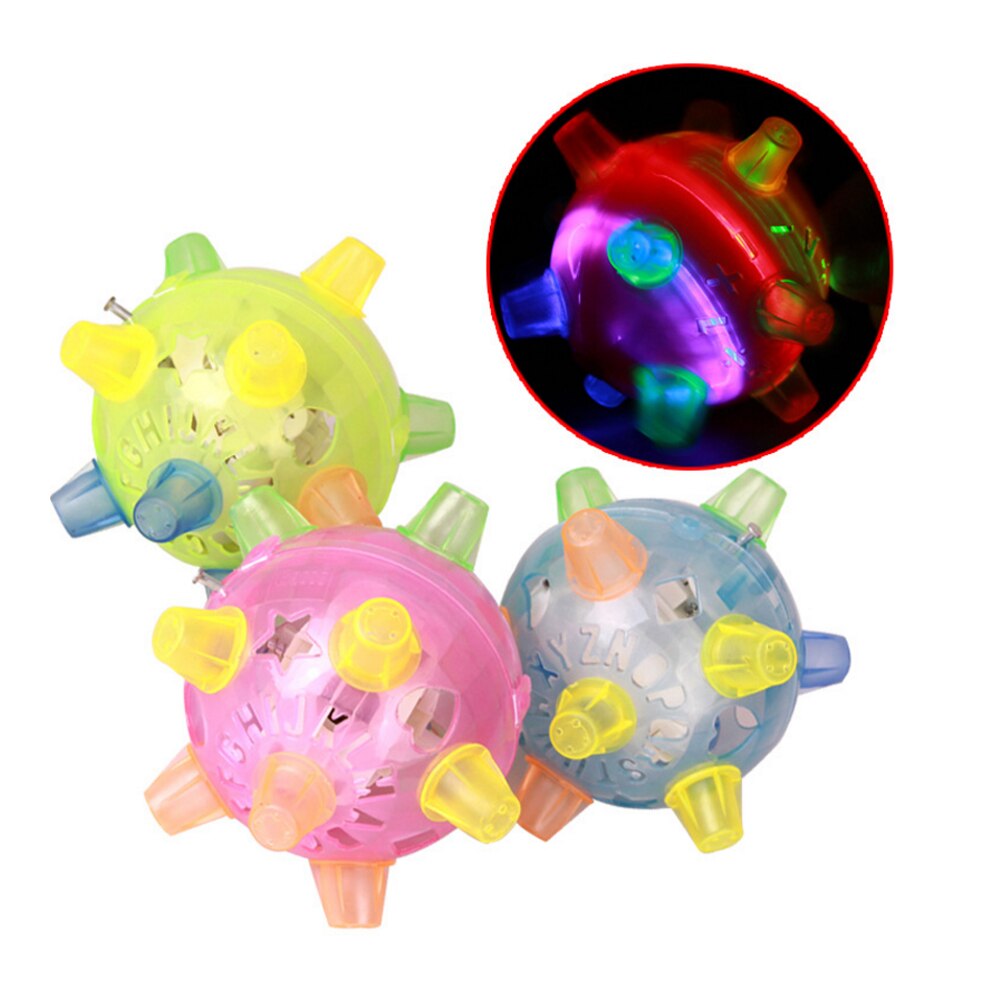LED Jumping Ball with Music for Dogs and Cats - Random Color