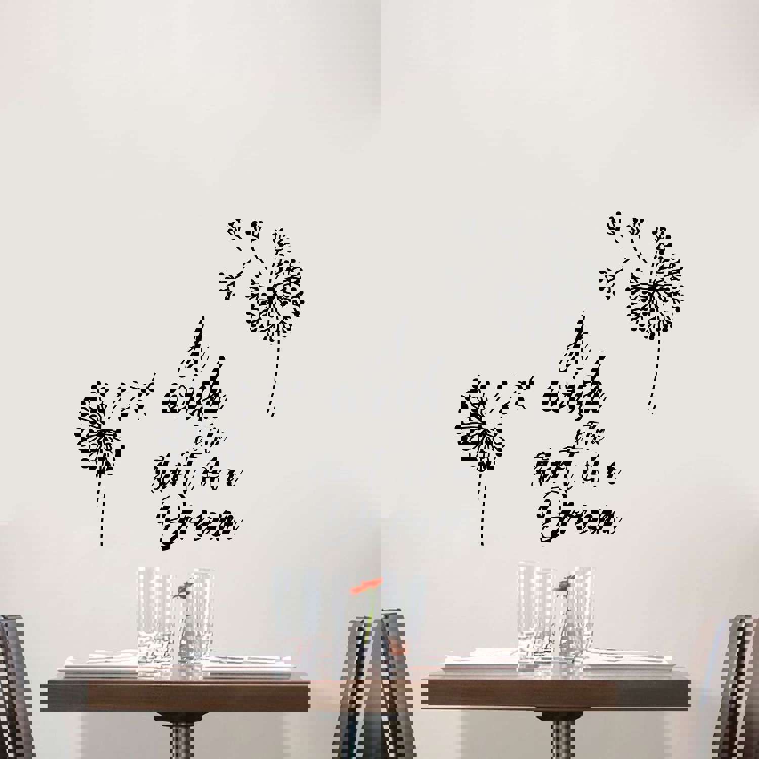 Inspirational Quote Vinyl Wall Sticker Decal - A Wish Is The Start Of A Dream