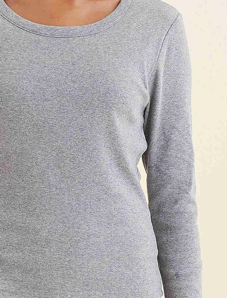 Milla Rib Shelf Bra Long Sleeve Tee - Buy 2 for $80