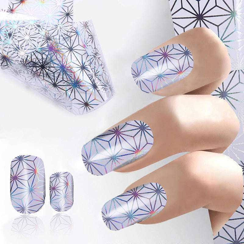 Flower Nail Art Foil Stickers Transfer Decal Tips For Manicure