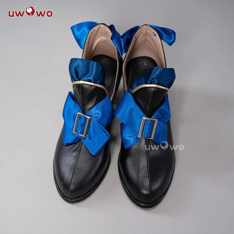 UWOWO Furina Cosplay Shoes - Genshin Impact Furina Boots, Focalors Hydro Archon Fontaine Rococo Style