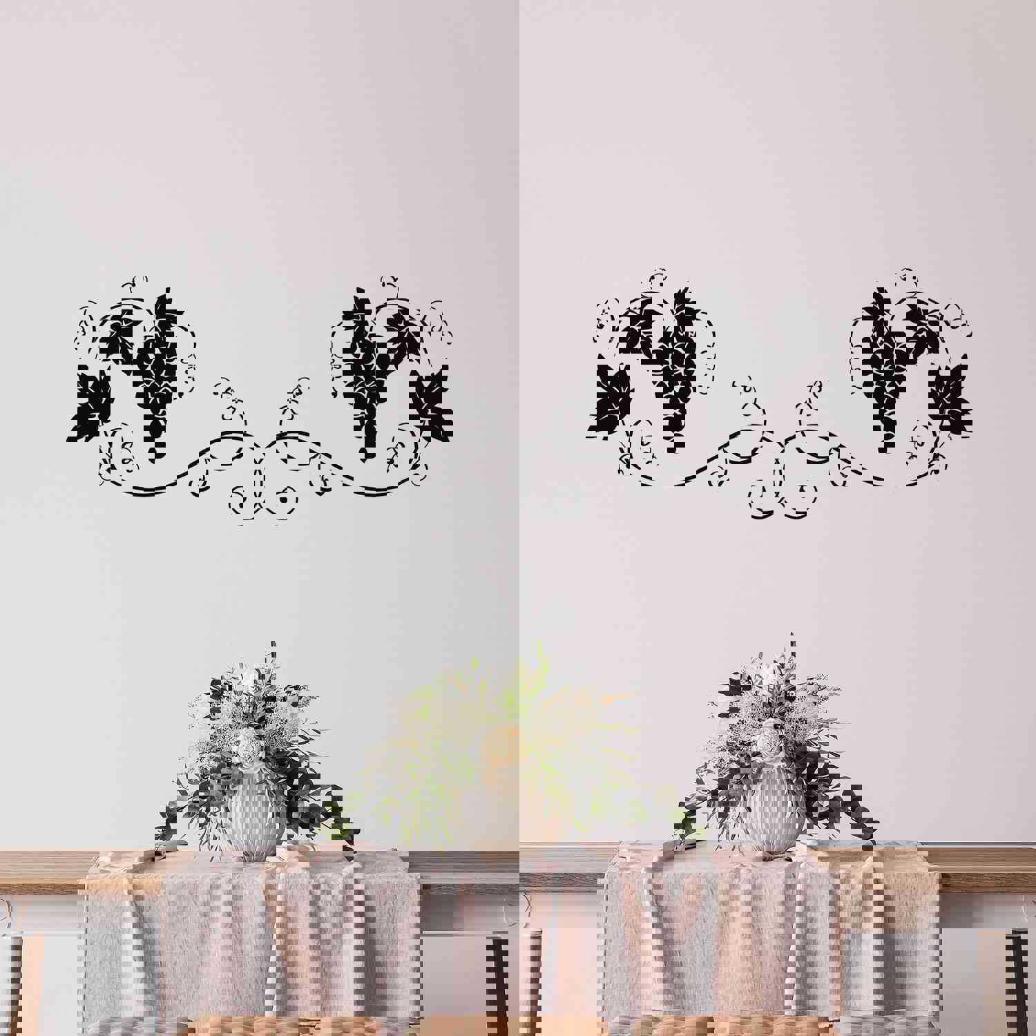 Vinyl Wall Decal Ornament Vine Grapes Design Element Decor Stickers Mural (g9318)