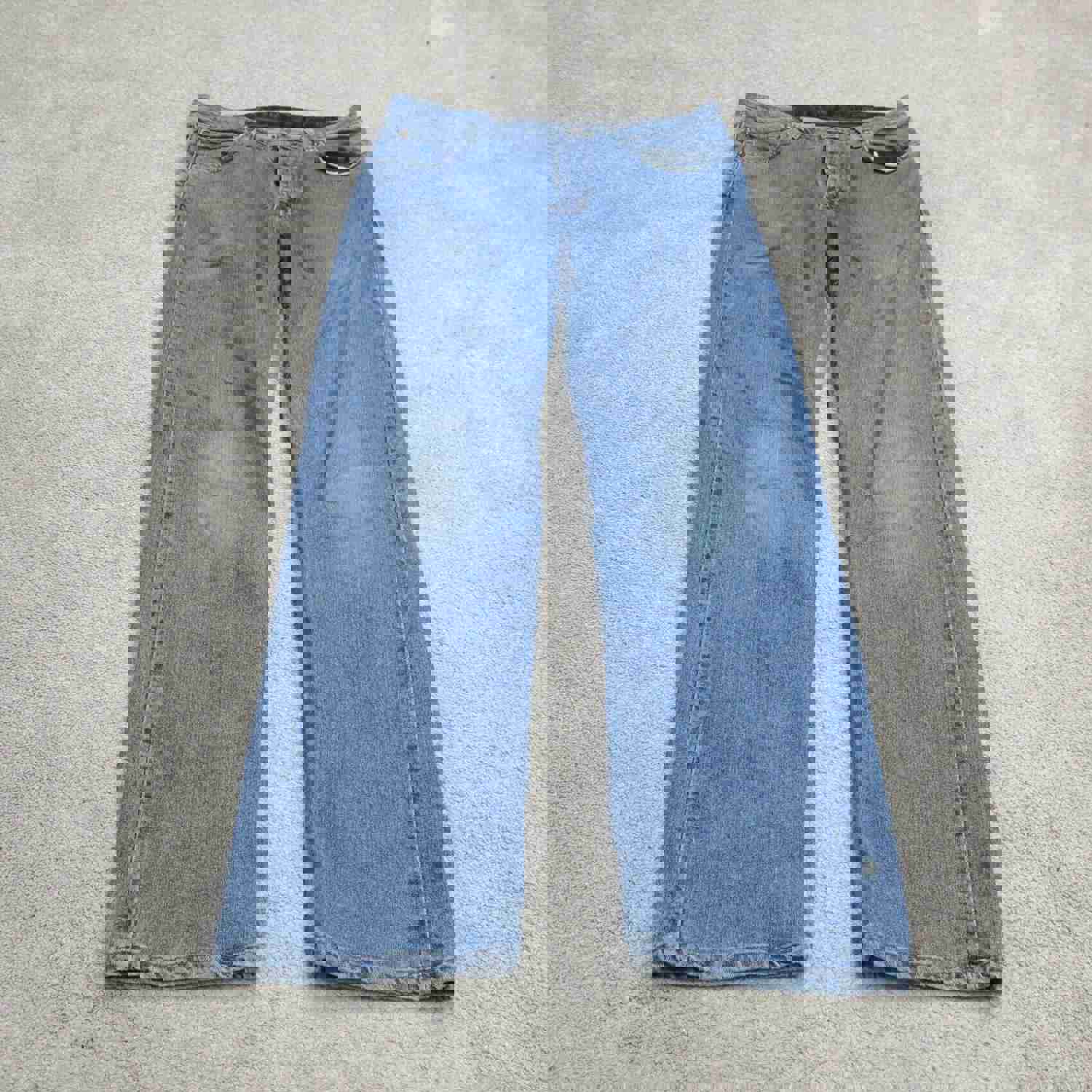 Wrangler Men's Blue Straight Leg Jeans - W30XL32, Regular Fit, Cotton