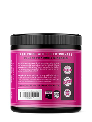 KEY NUTRIENTS Keto Electrolyte Powder - Raspberry, Sugar Free, 90 Servings