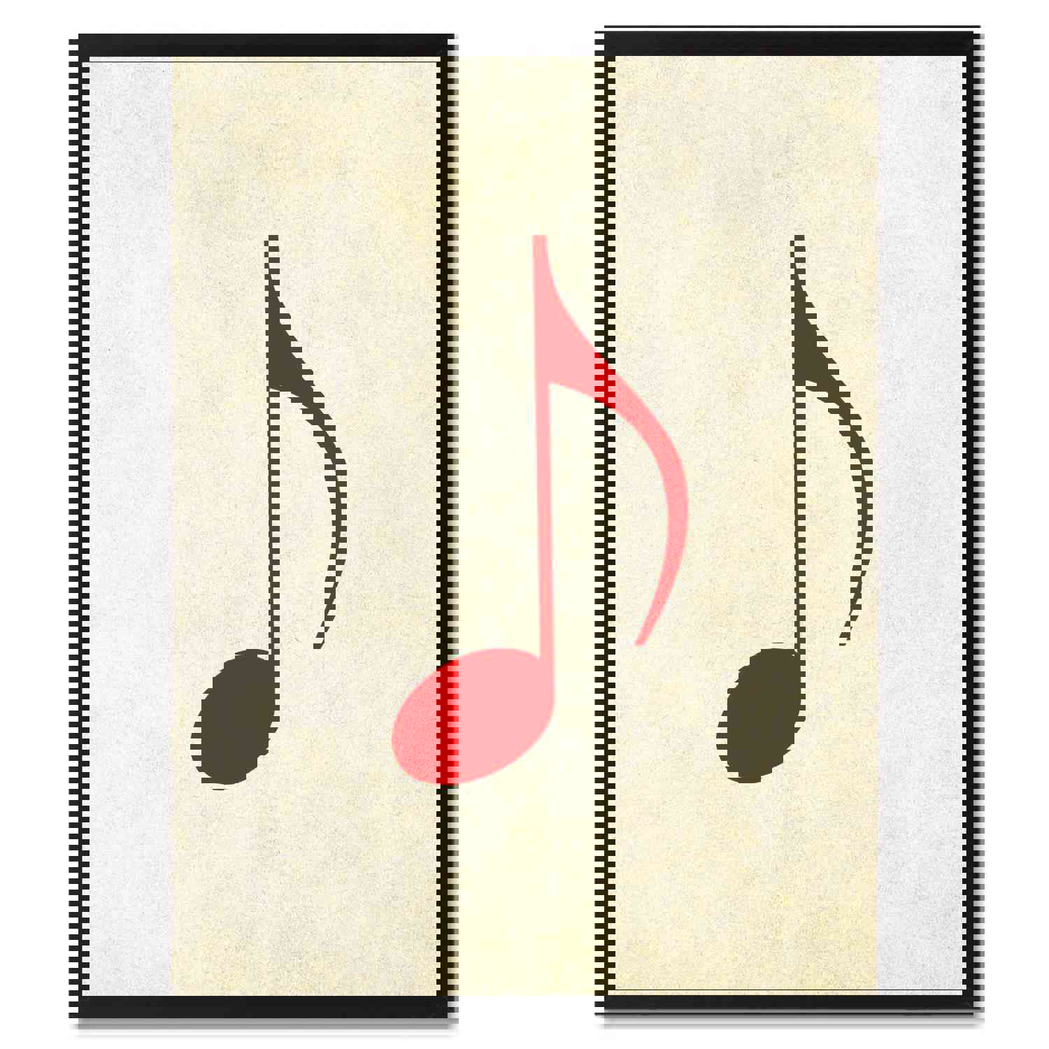 Quaver Music White Canvas Print Pictures Frames for Office and Home Décor
