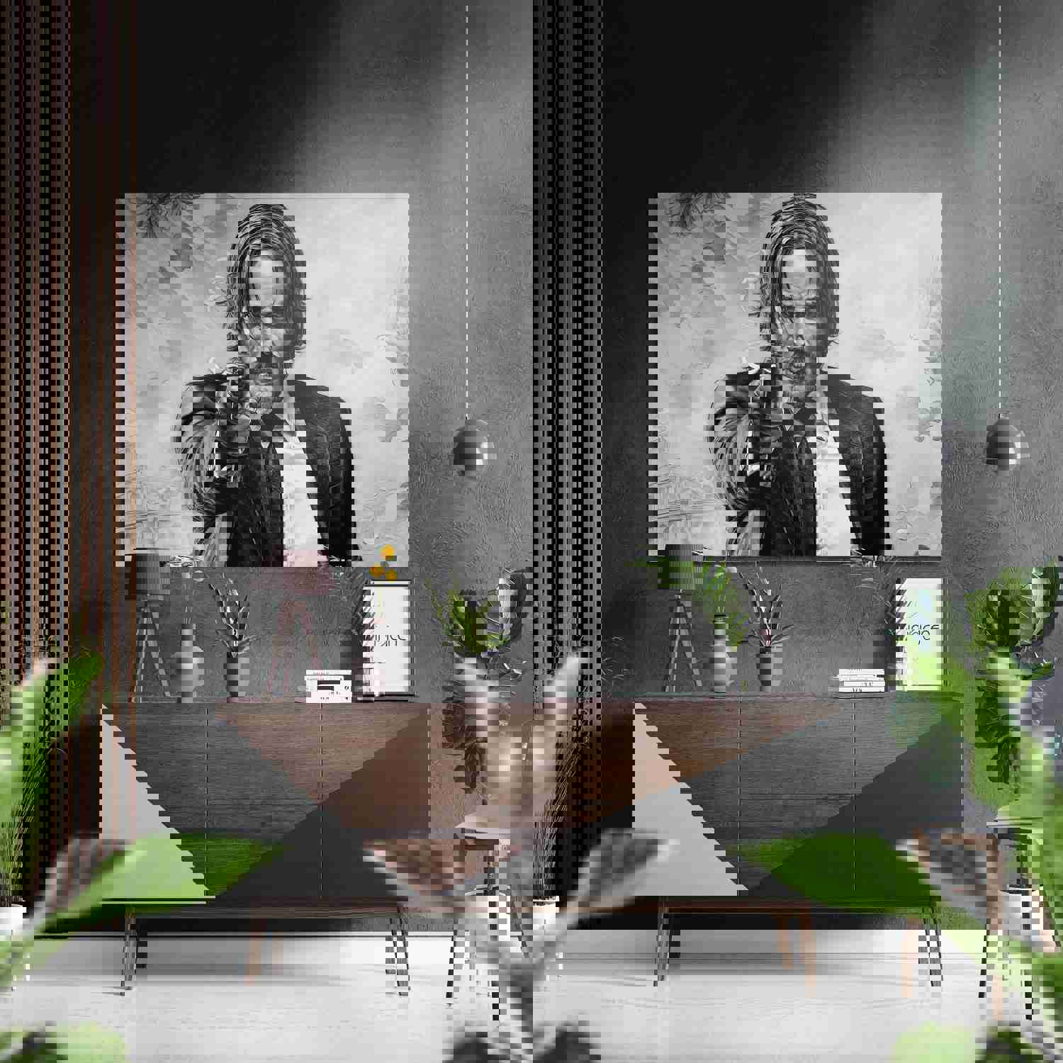 John Wick Brushed Aluminium Dibond Wall Art