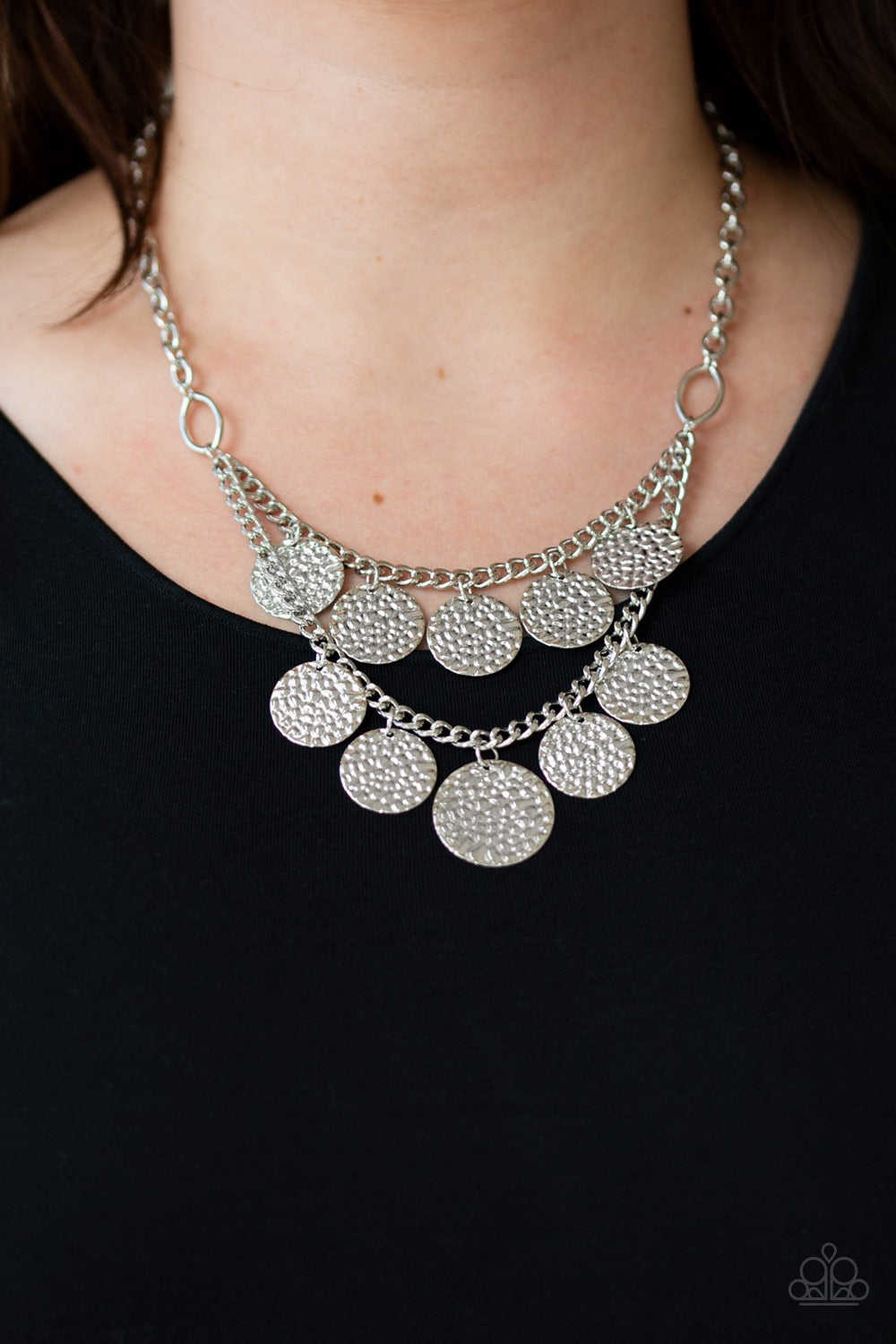 Paparazzi Jewelry Necklace Works Every CHIME - Silver