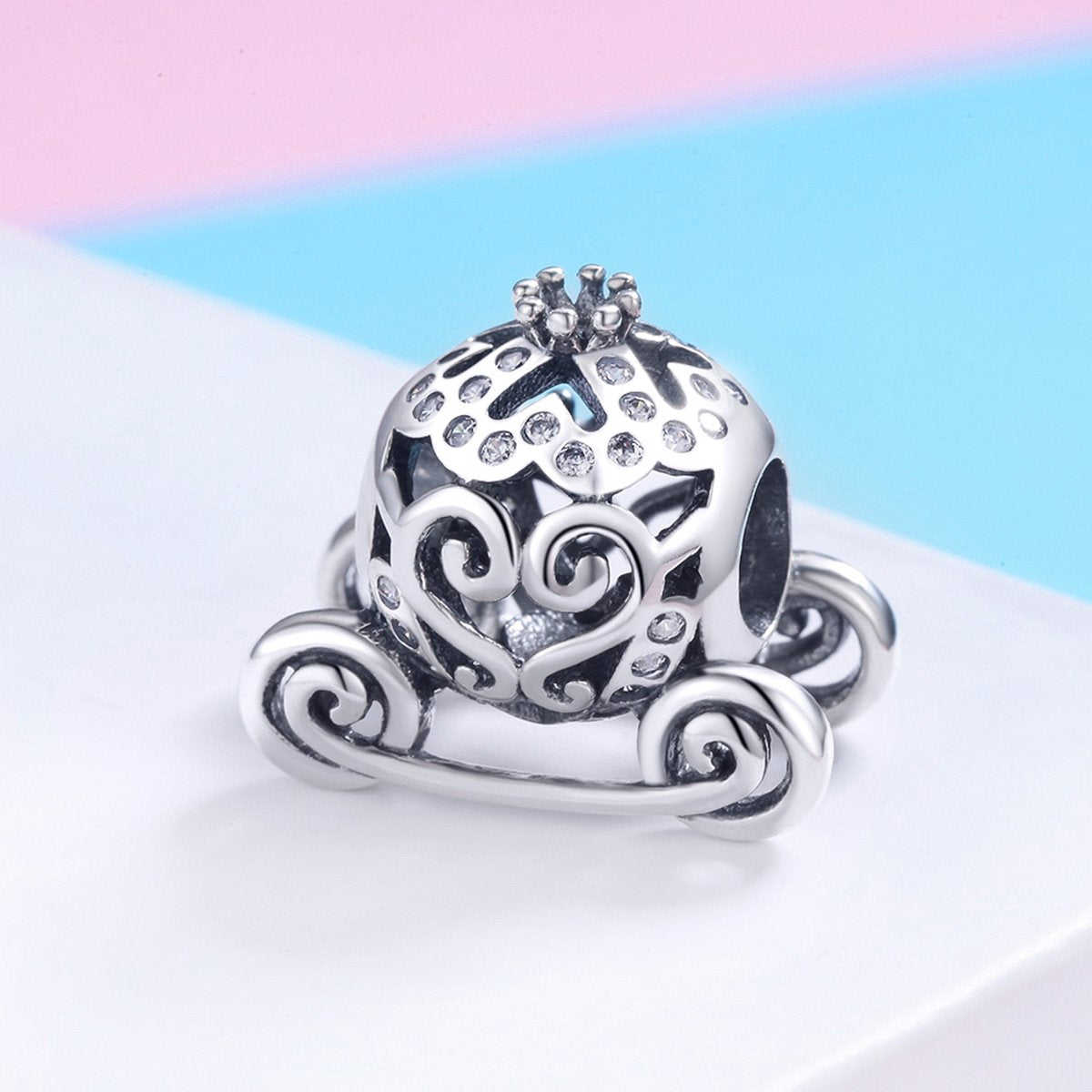Sterling 925 Silver Bandwagon Charm Pendant for Pandora & European Bracelets