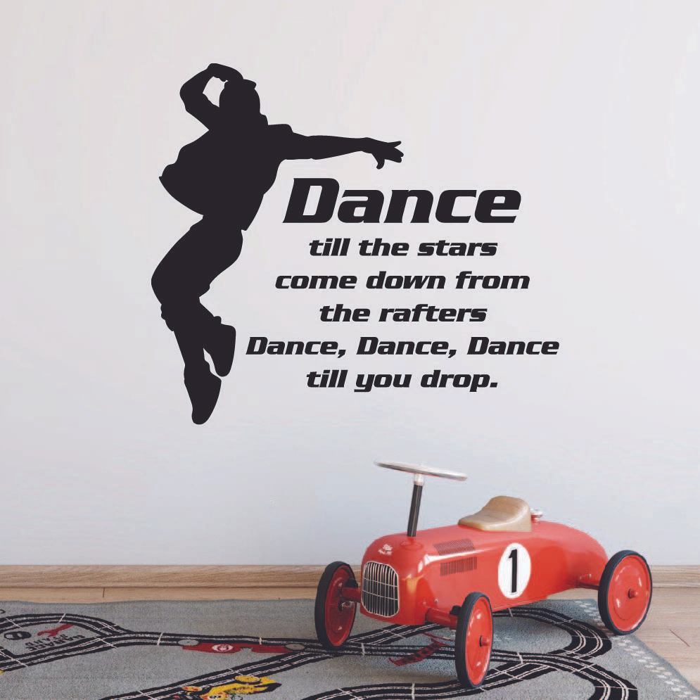 Ballerina Vinyl Wall Sticker - Dance Ballet Motivation Quote Decal