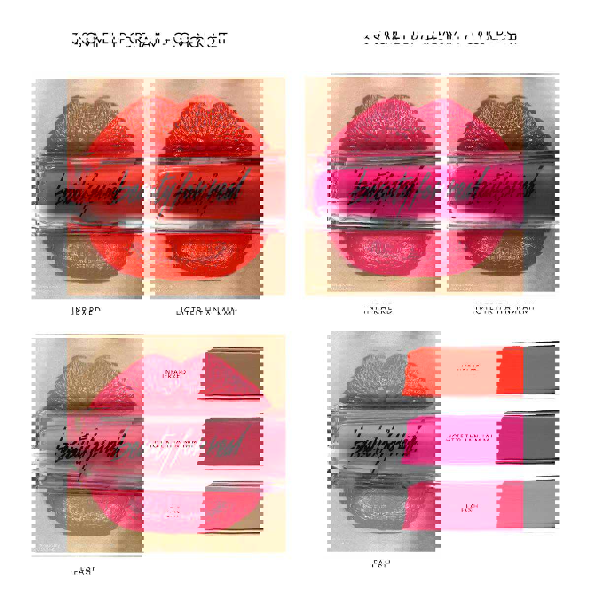 Beauty For Real Liquid Lip Cream Trios with Light and Mirror