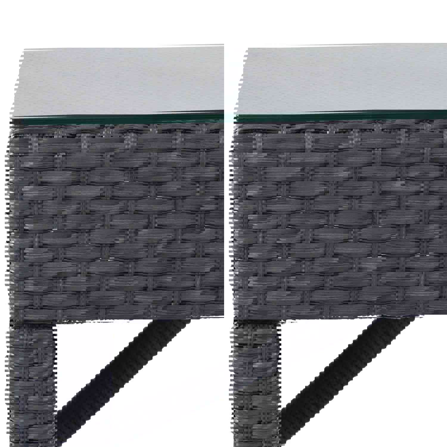 Topmax 5-piece Rattan Outdoor Patio Furniture Set with Gray Cushion and Wicker