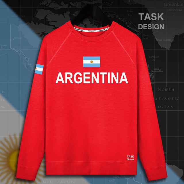 Argentina Argentine AR Men's Hoodie Pullovers - Thin Streetwear Hoodies with Nation Flag Print