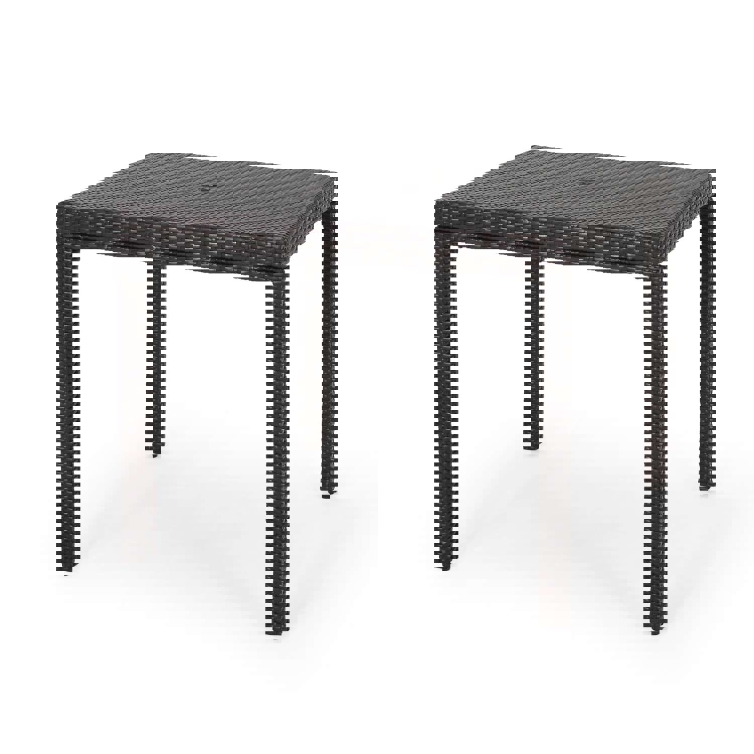 Edene Outdoor Multibrown Wicker Square Dining Table