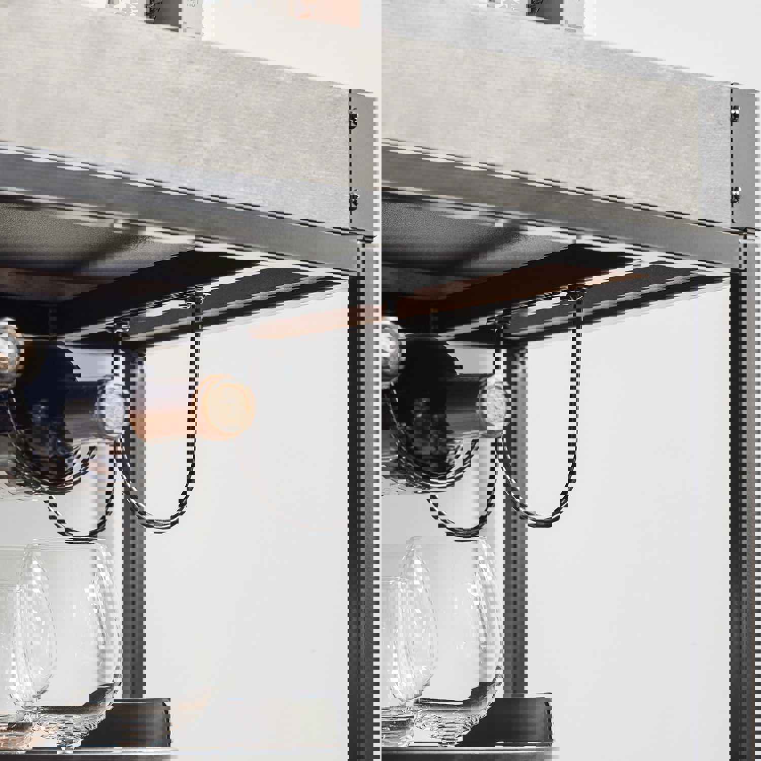 3 Tiers Kitchen Trolley Serving Cart with Wine Rack, FKW56-HG