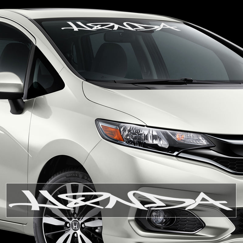 Premium Non-Fading Vinyl Front Window Windshield Banner for HONDA Racing Decal Sticker