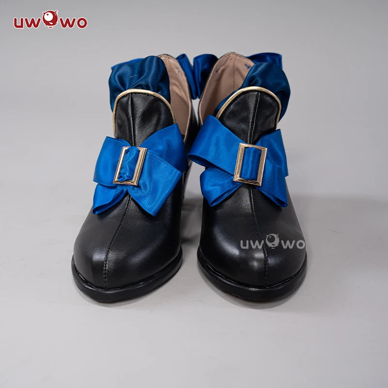 UWOWO Furina Cosplay Shoes - Genshin Impact Furina Boots, Focalors Hydro Archon Fontaine Rococo Style