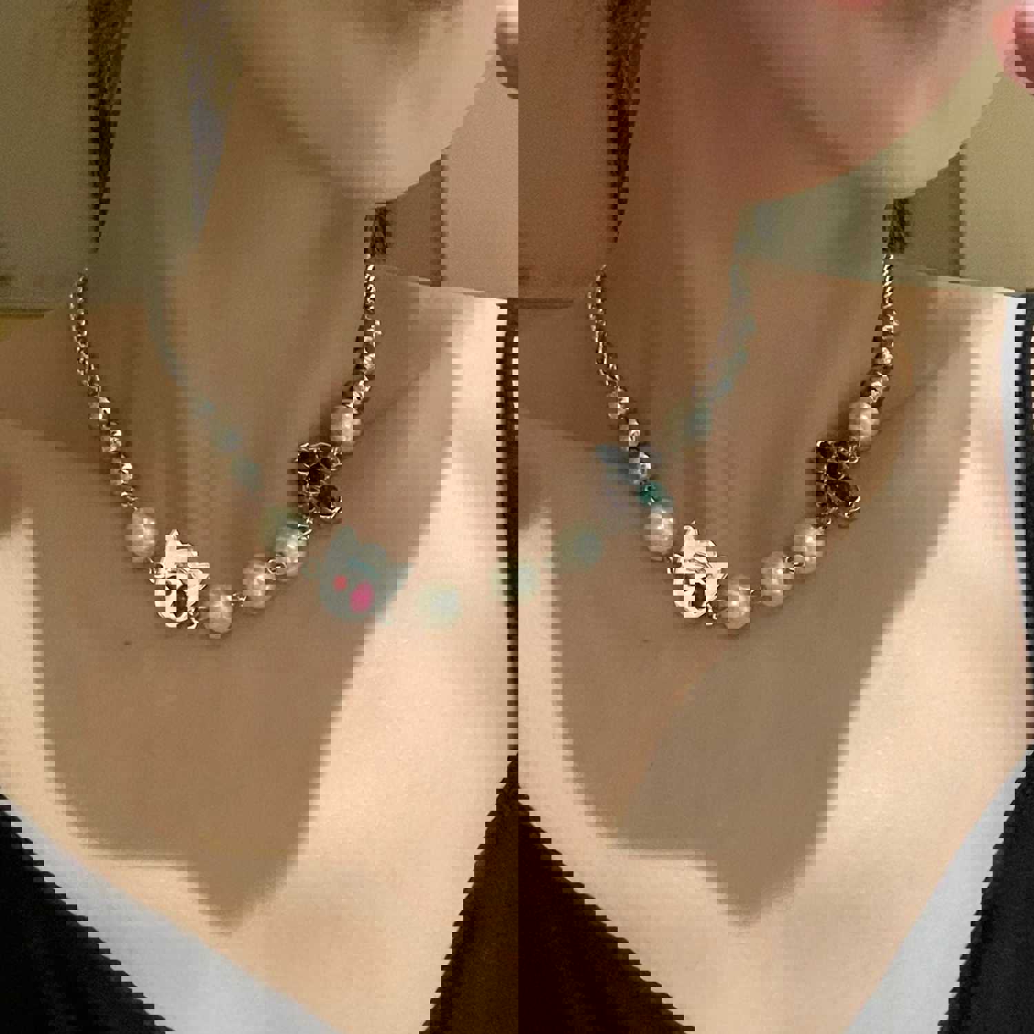 Halloween Funny Ghost Necklaces Scary Creative Pearl Crystals Cactus Pendant Short Clavicle Chain Womens Accessories