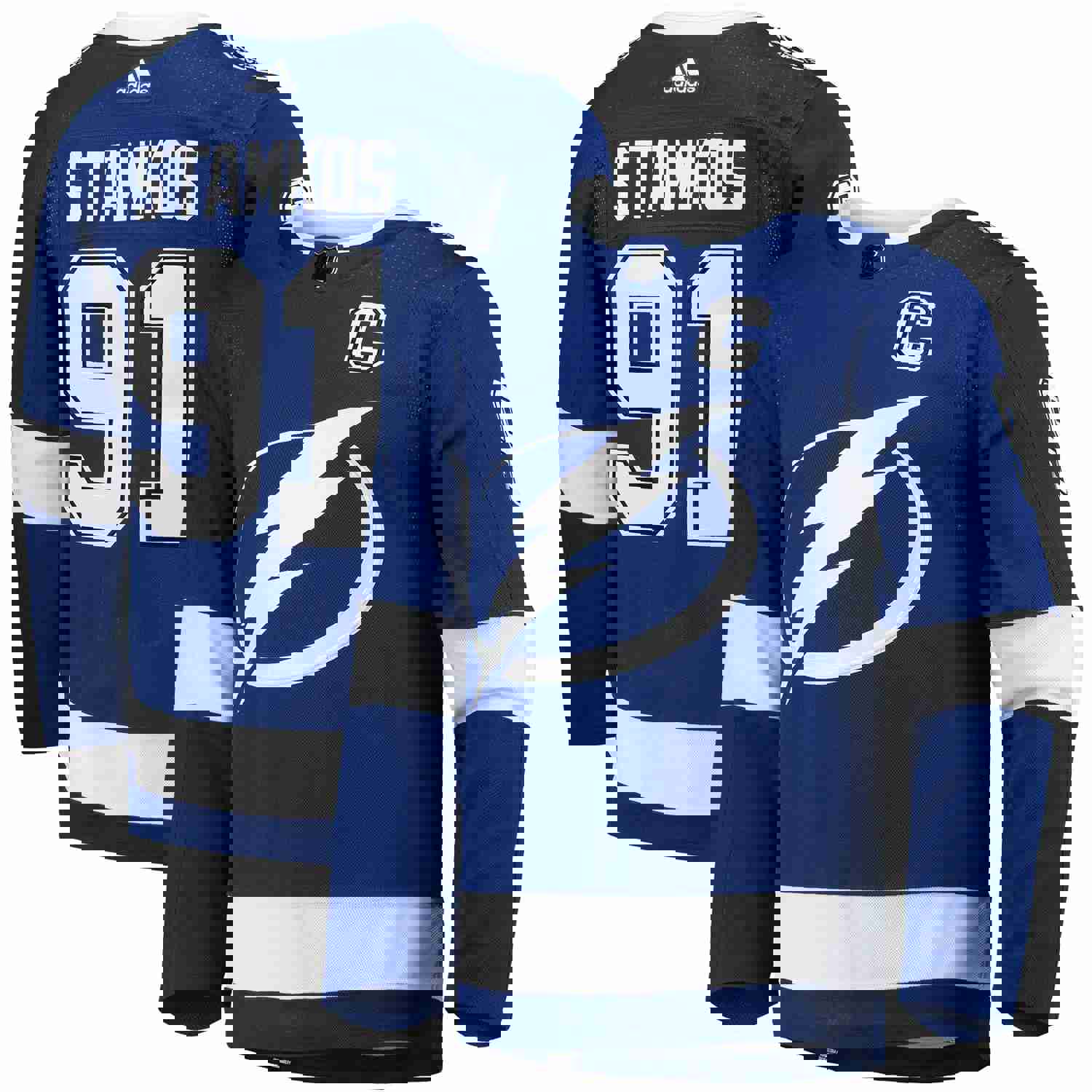 Steven Stamkos Tampa Bay Lightning adidas Home Captain Patch Primegreen Authentic Pro Player Jersey - Blue