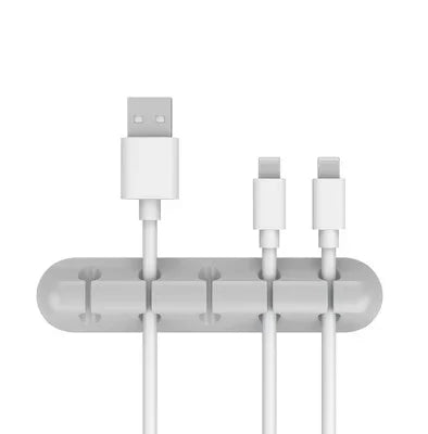 SRline 3/5/7 Clips Cable Winder - Self Adhesive USB Charging Cable Holder for Desk Organization