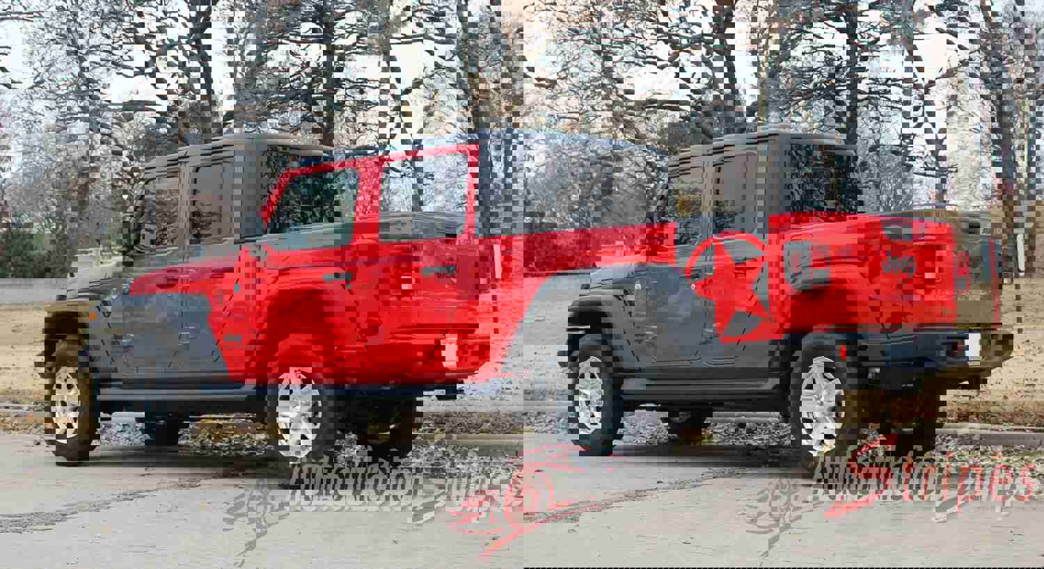 2020-2024 Jeep Gladiator Side Star Decals Boot Strap Body Vinyl Graphic Stripes Kit