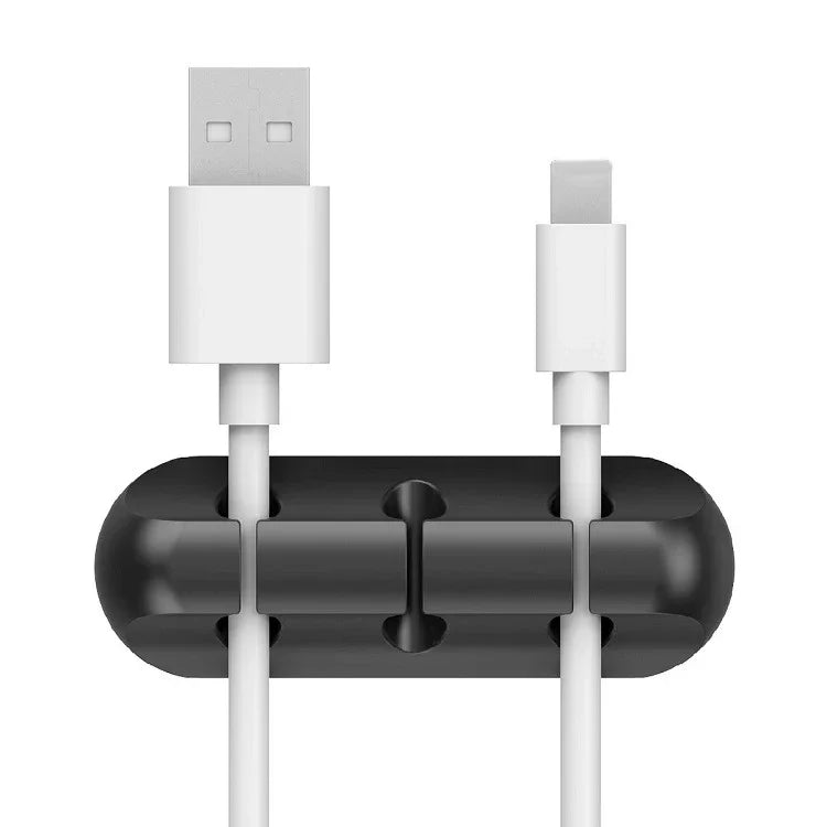 SRline 3/5/7 Clips Cable Winder - Self Adhesive USB Charging Cable Holder for Desk Organization