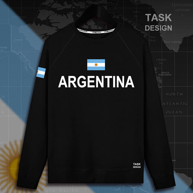 Argentina Argentine AR Men's Hoodie Pullovers - Thin Streetwear Hoodies with Nation Flag Print