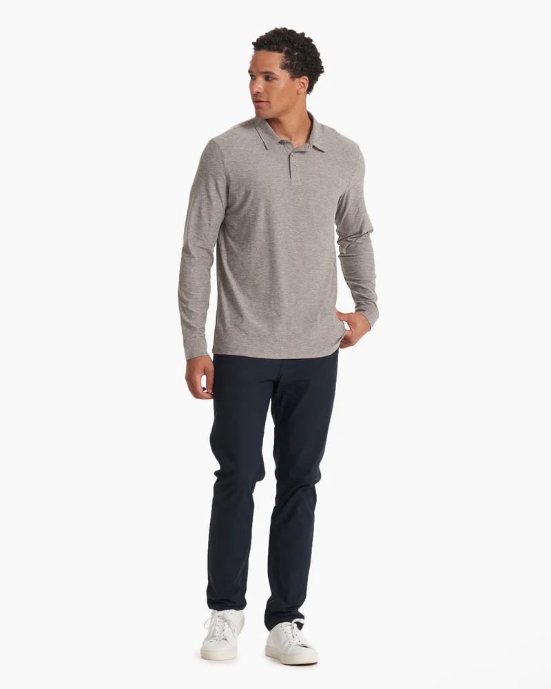 Vuori Strato Long Sleeve Tech Tee Shirt - Heather Grey