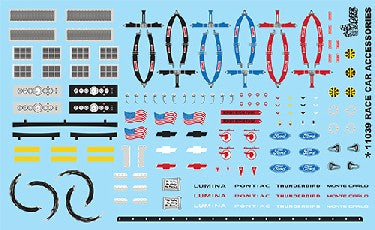 GOFER 1/24-1/25 Race Car Accessories - High Quality Waterslide Decals for Model Cars