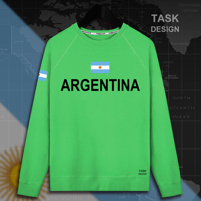 Argentina Argentine AR Men's Hoodie Pullovers - Thin Streetwear Hoodies with Nation Flag Print