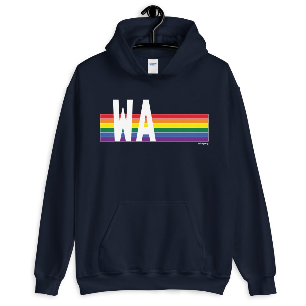 Washington Pride Retro Rainbow - Unisex Hoodie