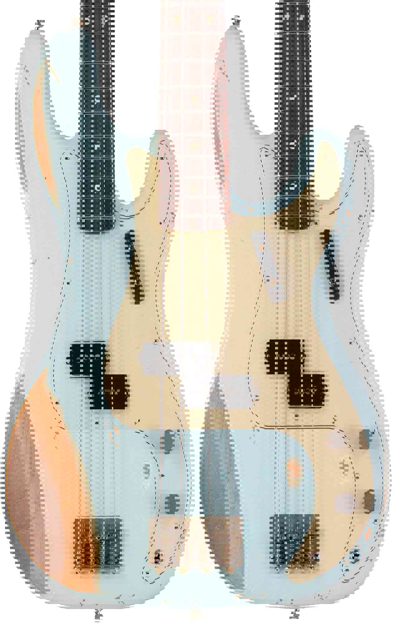Nash PB-63 Bass Guitar, Sonic Blue, Heavy Aging