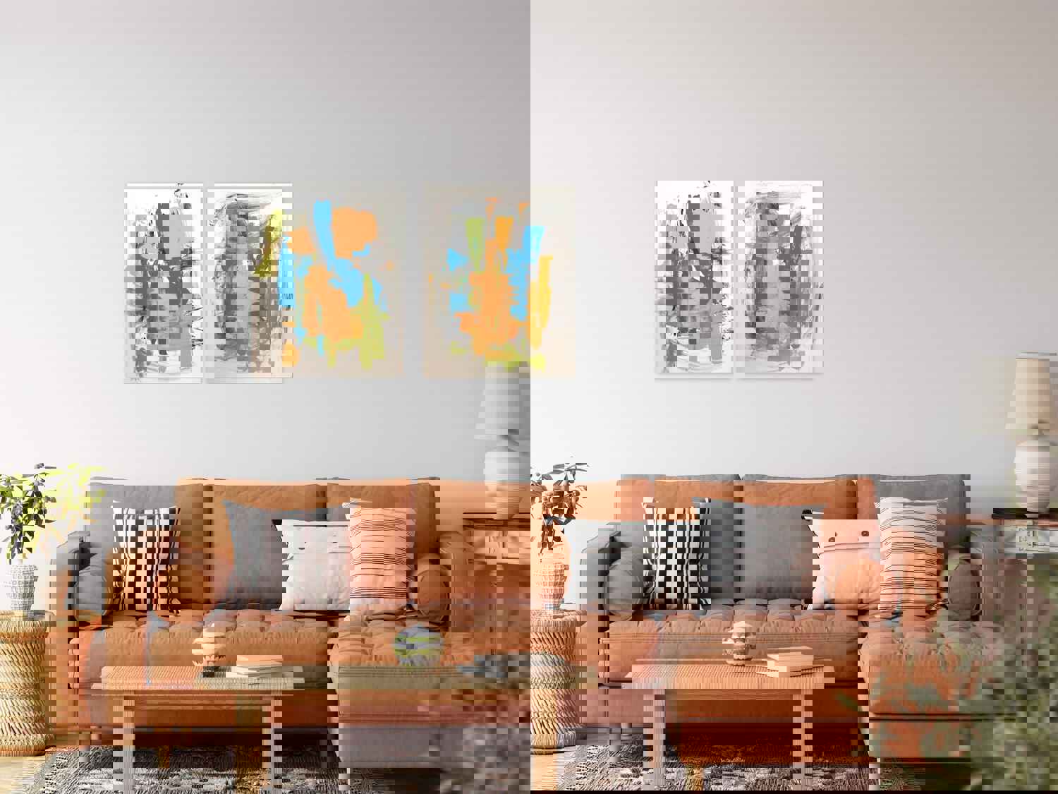 The Pair - Agent of Change I & II Modern Abstract Art Paintings