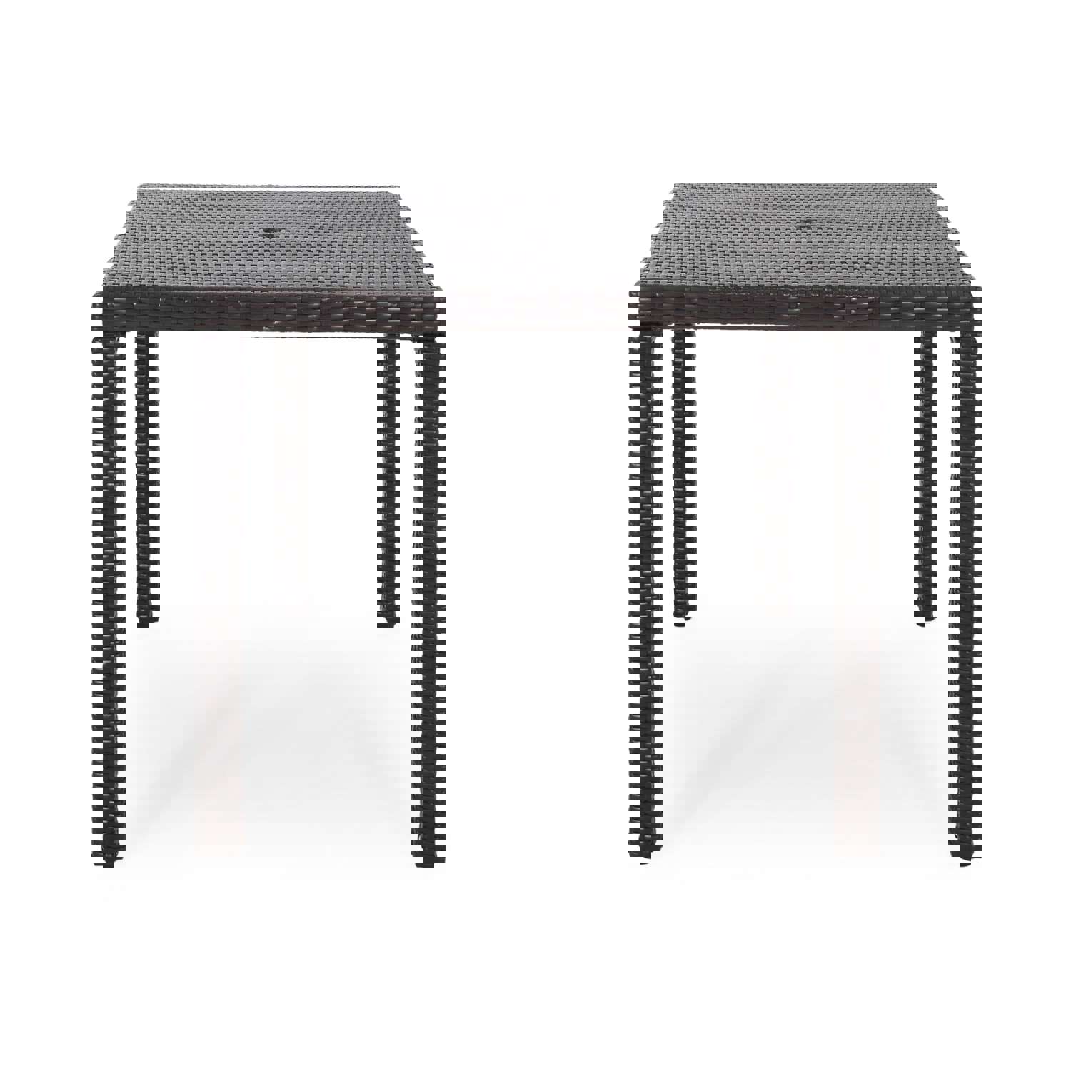 Edene Outdoor Multibrown Wicker Square Dining Table