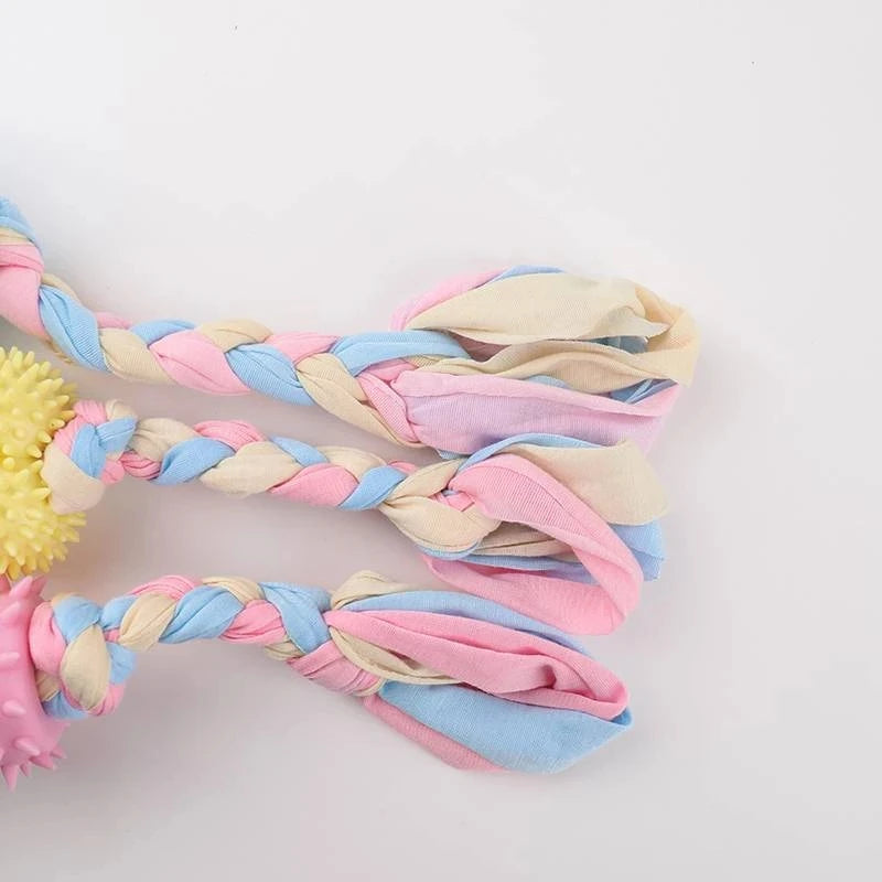 TPR Knot Dog Chew Toy for Small Dogs - Bite Resistant & Teeth Cleaning