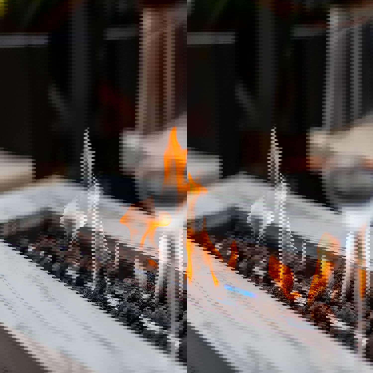 Outdoor 42 Rectangle Propane Fire Pit Table