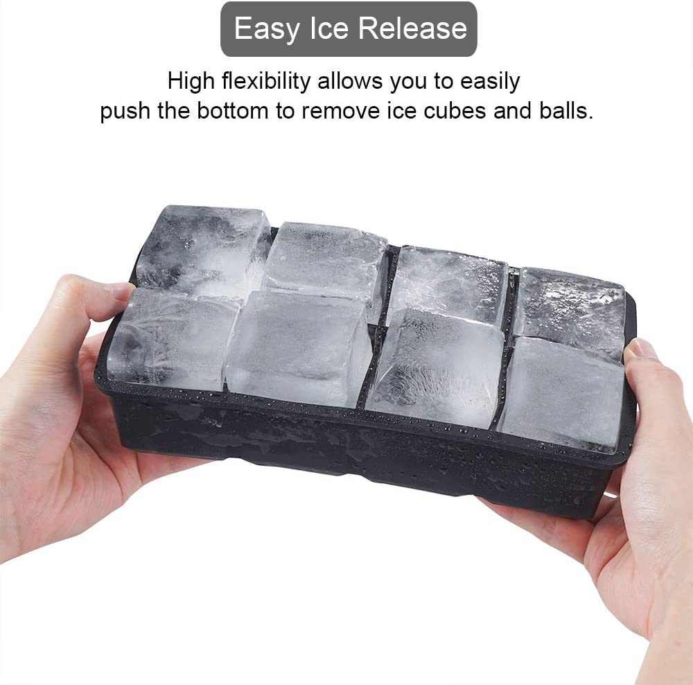 3D Skull Ice Mold - 5 Pack, Easy Release Silicone Mold for Ice Cubes and Spheres, BPA Free