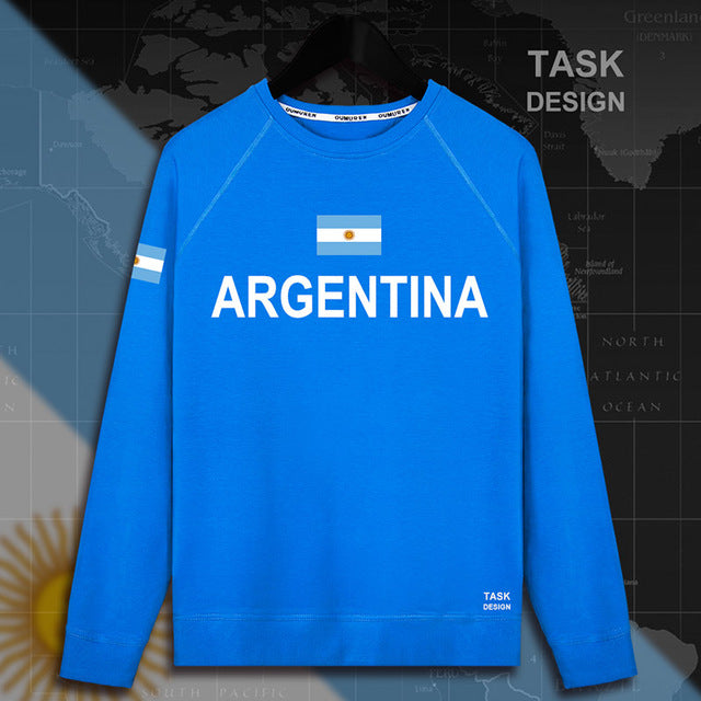 Argentina Argentine AR Men's Hoodie Pullovers - Thin Streetwear Hoodies with Nation Flag Print