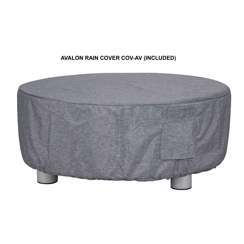 PyroMania Avalon 42 Round Charcoal Outdoor Natural Gas Fire Pit Table