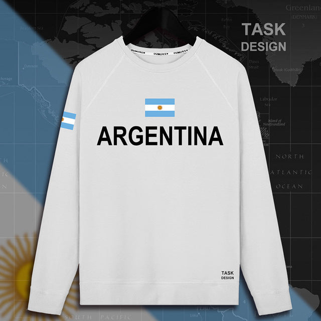 Argentina Argentine AR Men's Hoodie Pullovers - Thin Streetwear Hoodies with Nation Flag Print