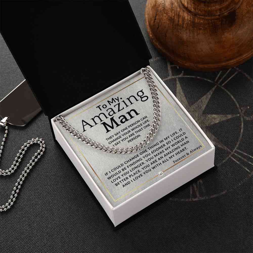 To My Man - My Person - Meaningful Gift Ideas For Him - Romantic and Thoughtful Present
