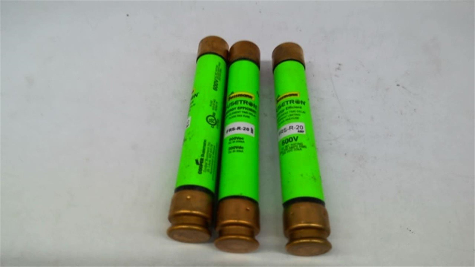 Bussman Fusetron FRS-R-20 Energy Efficient Dual-Element Time-Delay Fuse