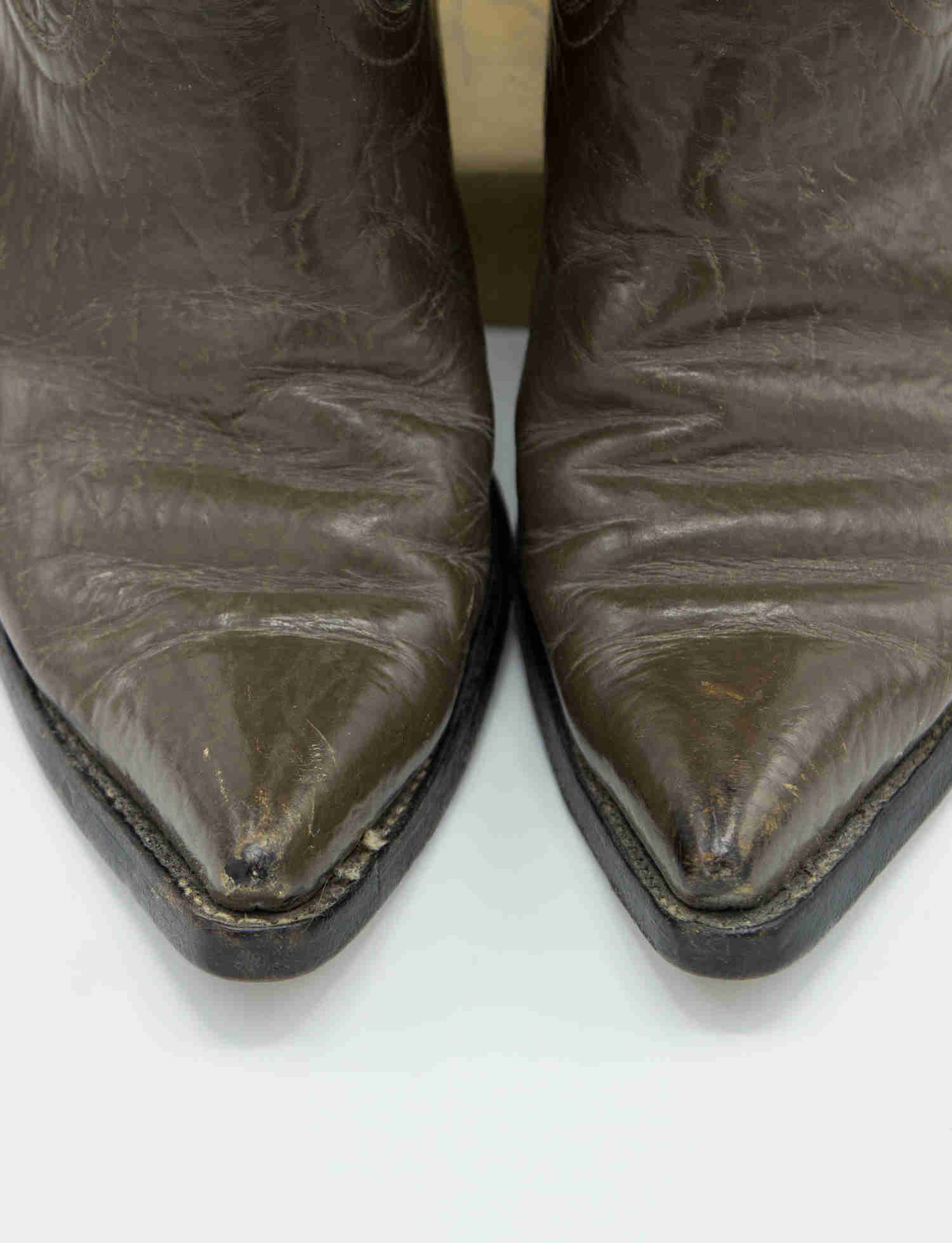 Vintage 60s Acme Brown Pointed Toe Cowboy Boots for Men - Size 8D