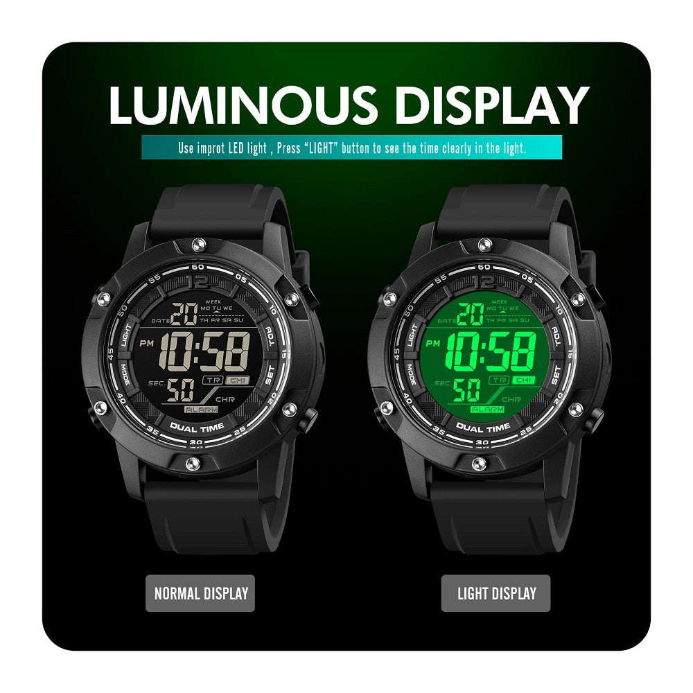 SKMEI Waterproof Digital LED Electronic Wristwatch