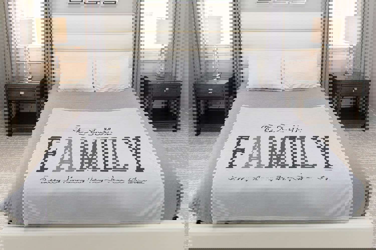 Custom Family Blanket - Personalized with Family Name, Comfortable & Warm, Perfect Gift for Any Occasion
