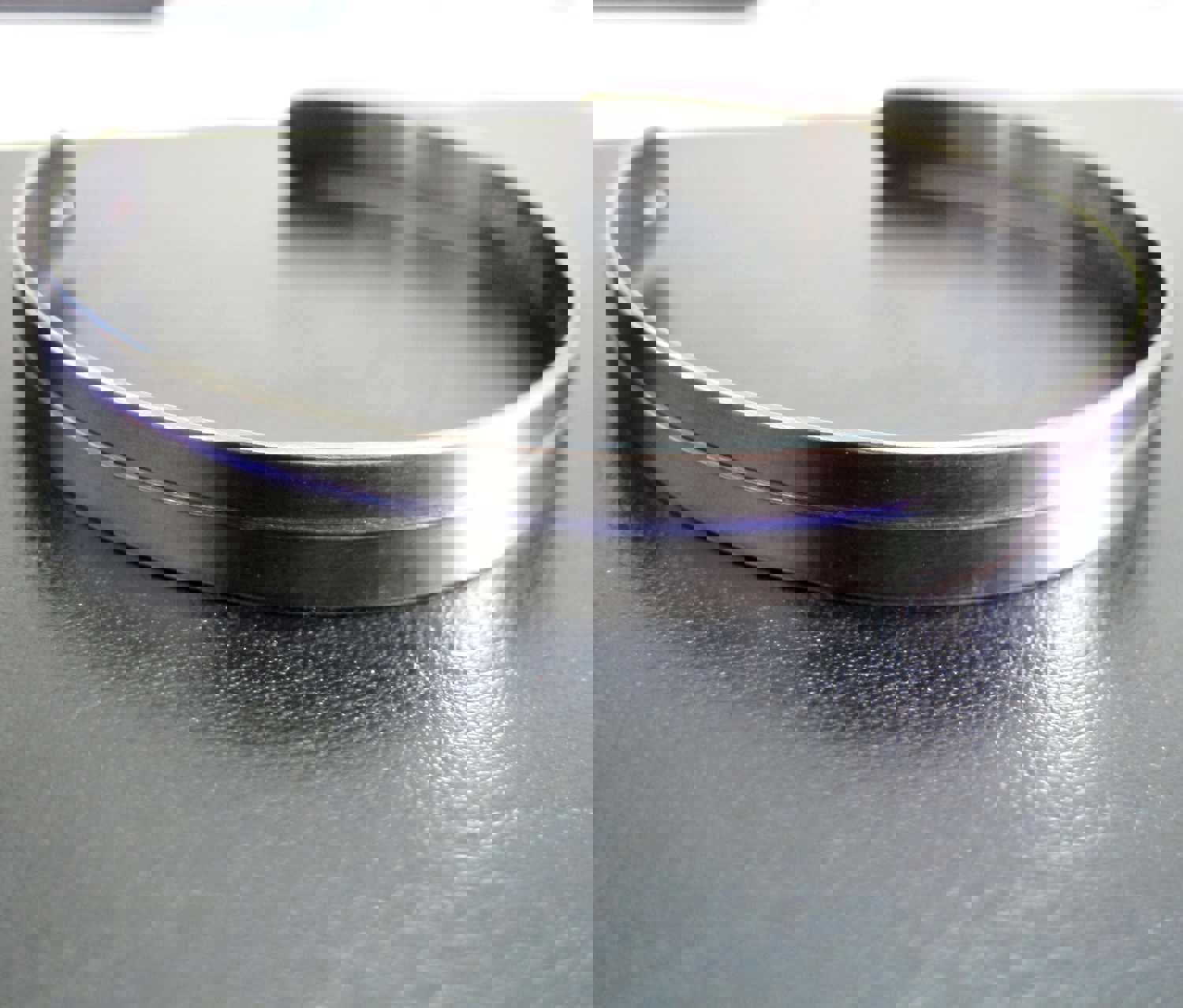 Thin Blue Line Sterling Silver Cuff Bracelet - Adjustable Police Officer Gift