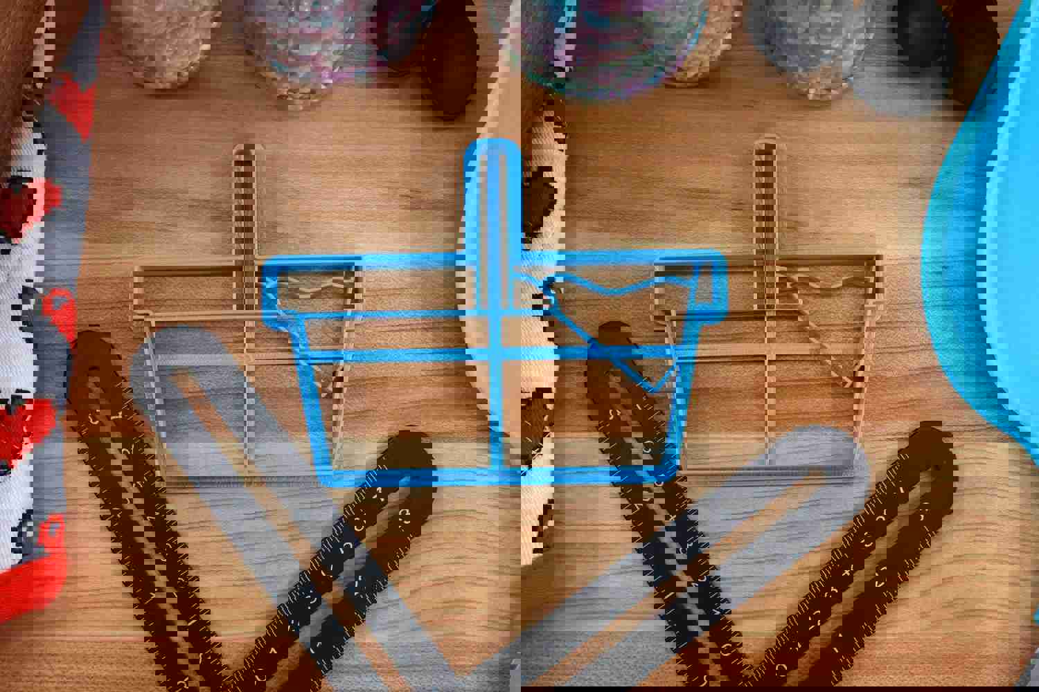 Picnic Food Cookie Cutters Set - Frankfurter, Ketchup Bottle, Mustard Bottle, Picnic Basket, Picnic Blanket