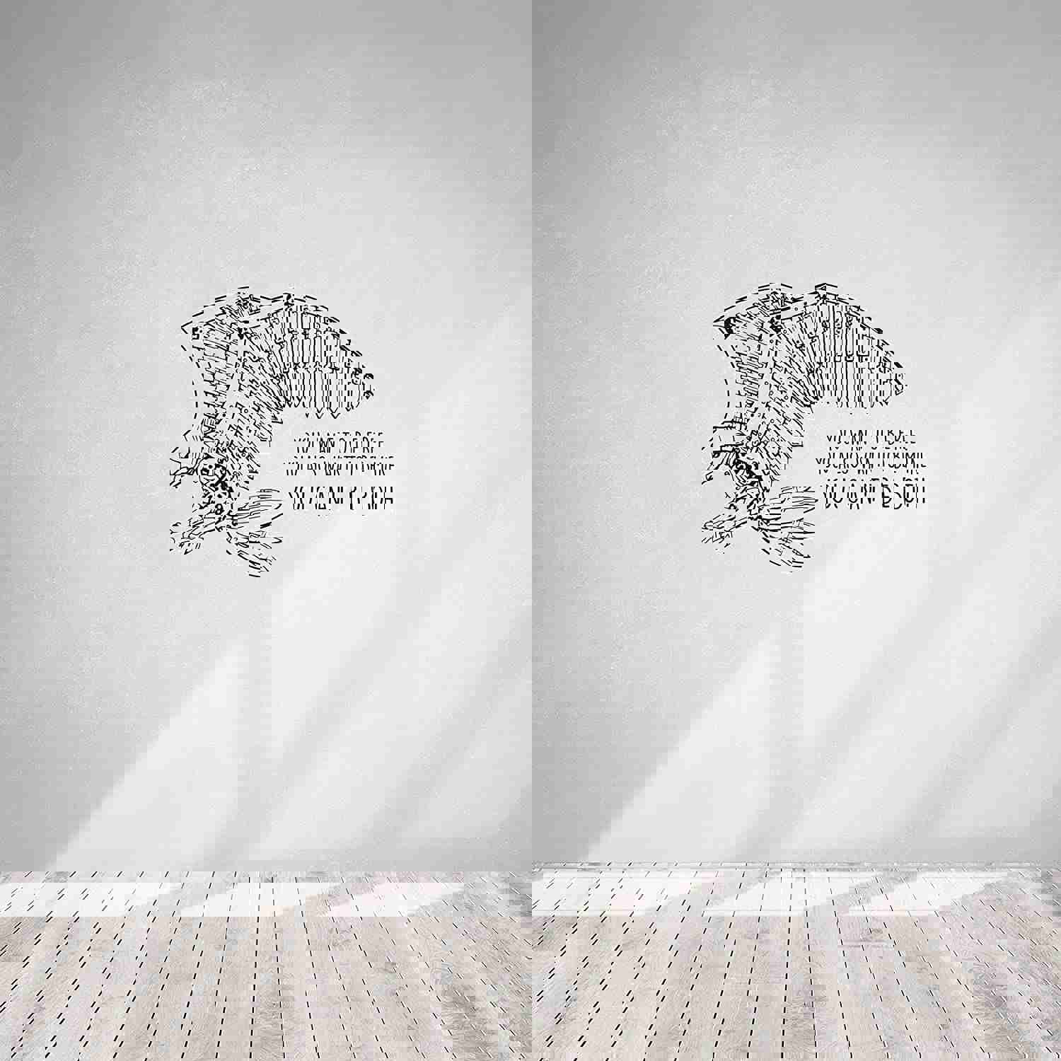 Animal Life Quote Vinyl Wall Sticker Decal - Be Free Eagle Bird Motivation Quote