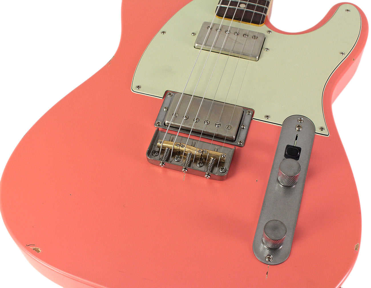 Nash T-2HB Guitar with Lollar Imperials, Salmon Finish, Light Aging