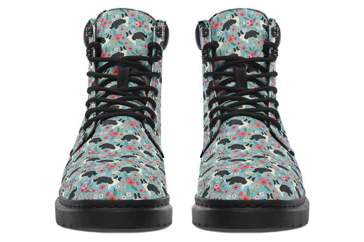 Border Collie Flower Classic Vibe Boots