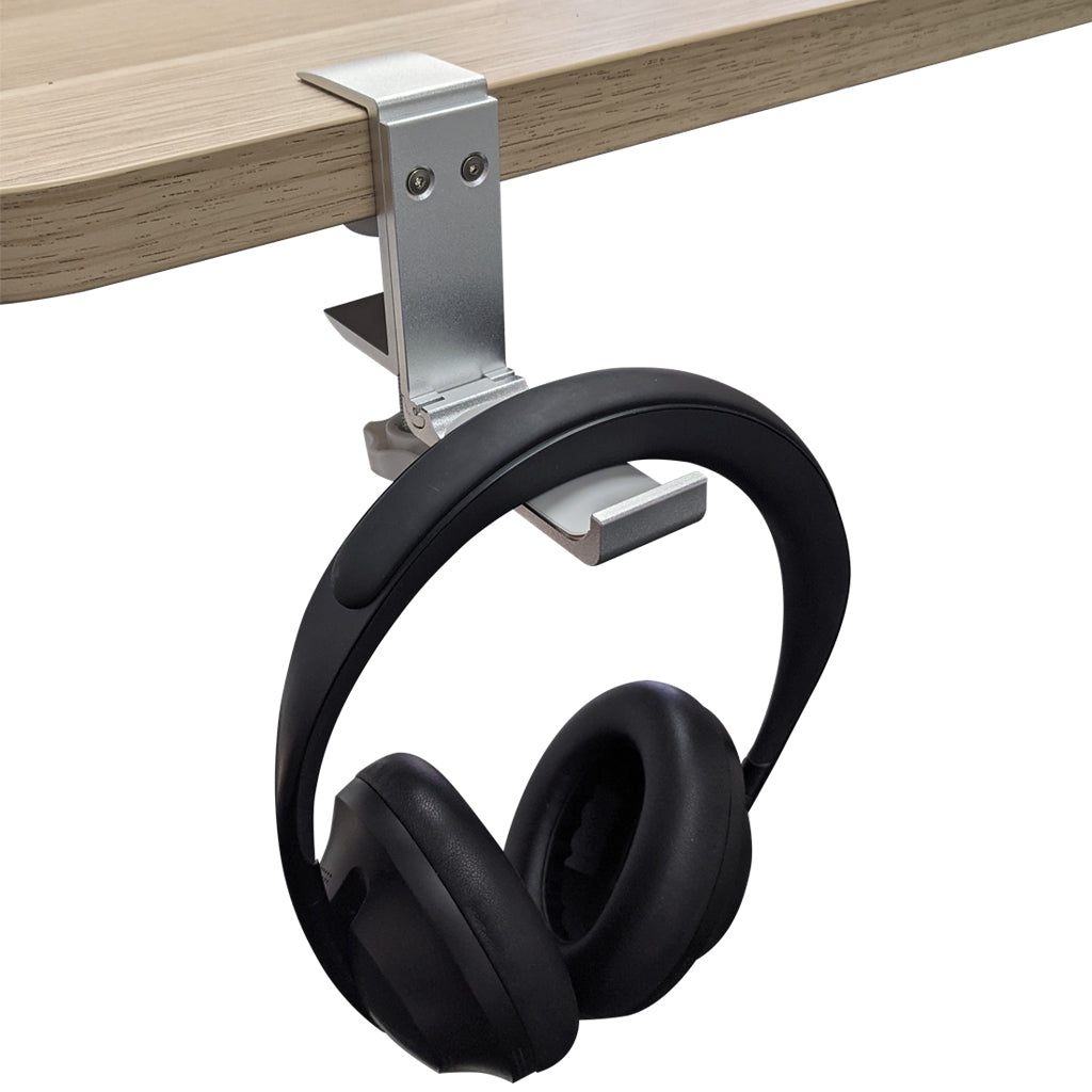 Desky Foldable Headphone Hook - Space-Saving Under-Desk Organizer
